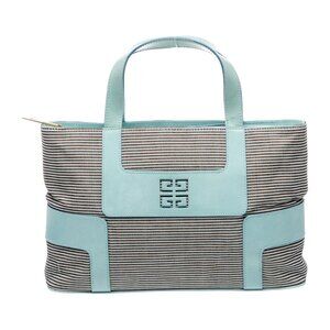 Givenchy Striped Canvas & Leather 4G Tote – Rare Vintage